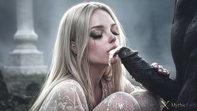 i fucked a petite blond ghost-woman at the cemetery...her makeup ran because of how hard i was fucking her with my big black cock!! [ai]