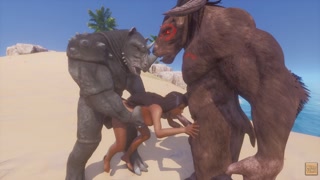 Wild Life / Maya Gangbang With Huge Furries