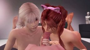 Swingers' FFM Threesome with demon girl and busty teen