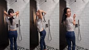 shower with my clothes