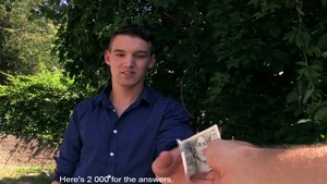 CzechHunter: Masturbation outdoors together with shaved gay