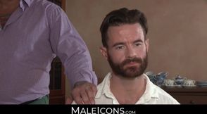 MaleIcons.com - Gay daddies Brendan Patrick and Hugh Hunter's intense sex session
