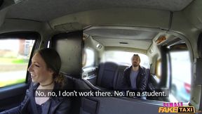 MILF Taxi Driver give a Male Student a Ride of his Life - Female Fake Taxi