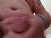 Quick stroke uncut cumshot pov