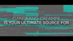 Asian beauty Monique gets fucked hard in 5-load gangbang