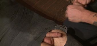 Muscular male treats his obedient male slave with merciless kinks