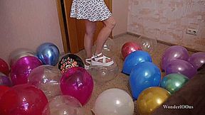 Emma popping in the white sandals **4K**