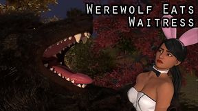 Barefoot beauty gets her throat emptied by werewolf