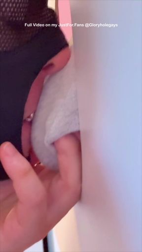 22-Year-Old Twink Cums on My Tongue at the Gloryhole - And I Swallowed It All