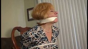 Tightest Gag and Tied Big Boobed Housewife