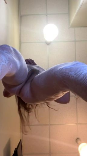 TikTok compilation part 9: slim girl dancing, mini skirt, shorts, striptease, stockings and long legs, dancing on top   Clip 1