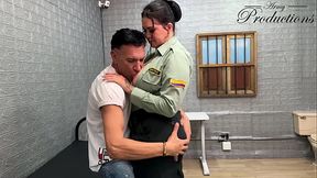 Forget jail, foreigner agrees to fuck busty MILF cop