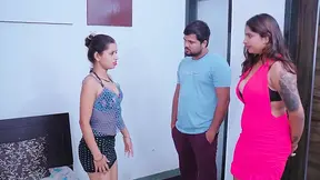 Stepbrother joins in as Indian Girls get it on with boyfriend