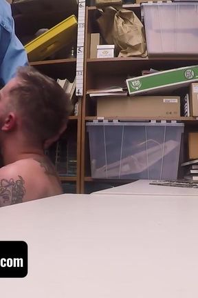 YoungPerps - Loss Prevention Officer Pierce Hartman Drills Dumb Stealing Boy And Cums On His Balls