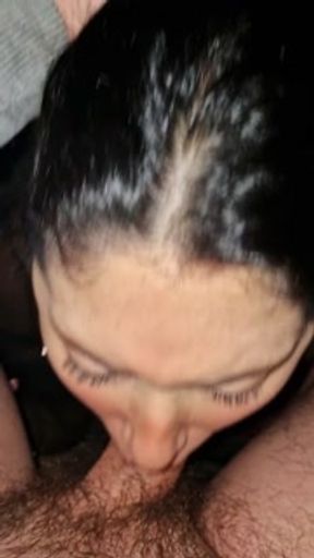 Giving a nasty blowjob in public to my boyfriend