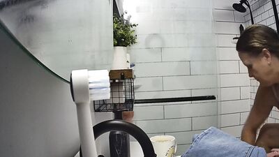 Watch Mrs. Joanne Tanner, the real schoolteacher, get down and dirty with her hot milf student in the shower