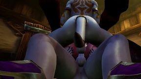 futa draenei fuck demon girl threesome - warcraft porn parody