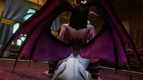 futa draenei fuck demon girl threesome - warcraft porn parody