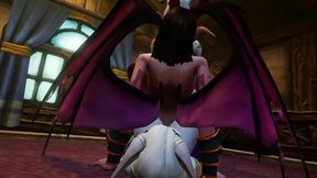 futa draenei fuck demon girl threesome - warcraft porn parody