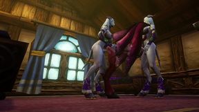 futa draenei fuck demon girl threesome - warcraft porn parody