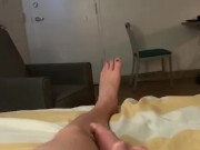Tranny POV Purple and Green Nails