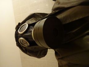 perv gasmasked bessy rubber wank .fetish art by linda gumlin