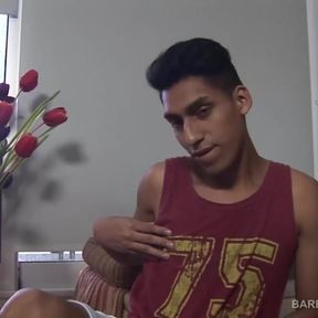 Young Latino Alejo Jacking With Dildo