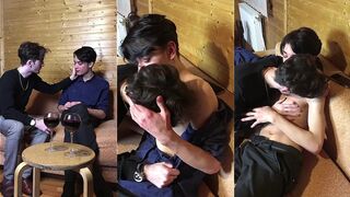 Young amateur twink gets erotic massage with big cock and bareback pounding