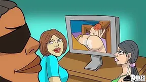 Group Fucks Big Butted Mom Hentai in Dark Alley Amidst Street Guys' Lust