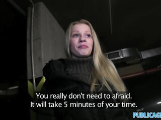 PublicAgent Hot Blonde Big tits fucks