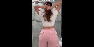Sophie Rain Nude Blue Shorts Strip