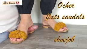 Ocher flats sandals shoejob 1080