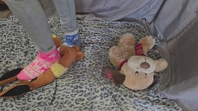 Chrissy fuzzy socks trample