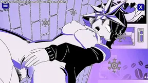 Busty Albedo Engulfs A Cock With Her Hot Throat And Tight Pussy In Anime Style