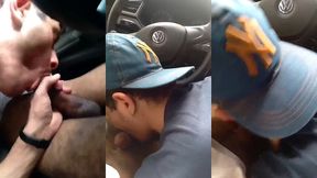 peguei corrida com o uber e o motorista ficou apertando o pau pra mim, quando ele falou que eu poderia fazer o que quisesse cai logo de boca.