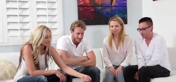 Stepbro licks & fucks Alina West as parents bang