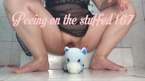 Peeing on the stuffed 167