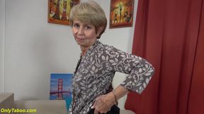 75 years old grandma first time on video