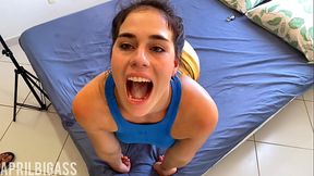 ass to mouth, being a good submissive, deep throating and swallowing anal creampie