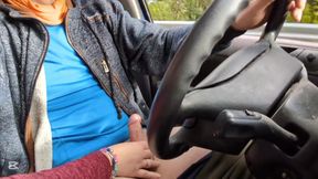 a little bit of teasing while driving