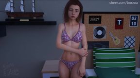 even though the anal hurts a lot. she bravely lets me cum inside her virgin ass (milfy city - sara - 3/4)