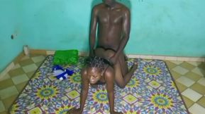The intimacy of an African couple