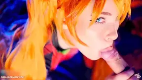 Molly Redwolf In Sloppy Blowjob And Pussy Creampie. Evangelion Asuka Langley