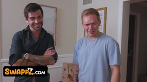 Swappz - Busty Stepmoms Katie Morgan & Reagan Foxx Seduce Their Stepsons in a Taboo Halloween 4some