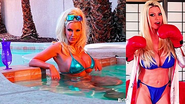 Blonde Beauty Brittany Andrews Enjoys Masturbating By The Pool!