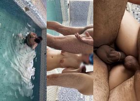 تریسام جدید چند پارتی سکس دوبل داخل استخر با کیر کلفت و بزرگ