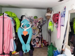 Plush Gardevoir Hoodie and PVC Layers, Breathplay, and Push Ball Gag