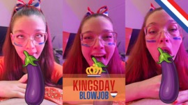 Oranje kongingsday real dick BJ with cumshot🦁💦