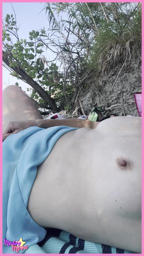Maddy Cums On The Beach