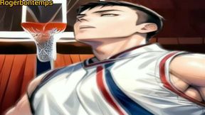 Gay basketball player gets destroyed by huge cock during intense blowjob